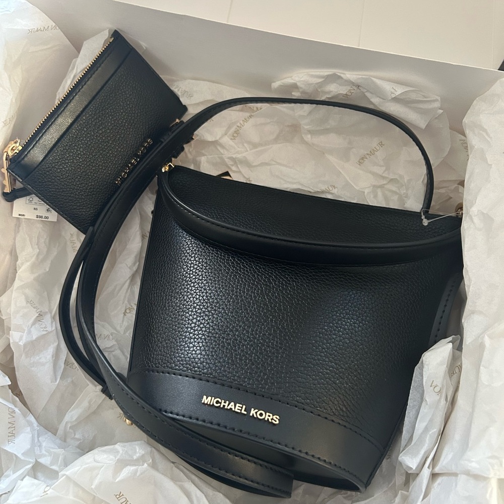 Michael Kors Black Shoulder Bag Set